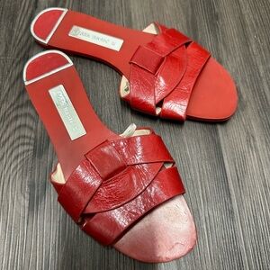 Zara Flat Sandals - Red